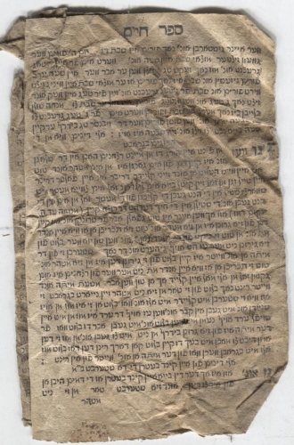 Sefer Hayyim, Addition to a Siddur (?) (Nizi_SeferHayyim_14)