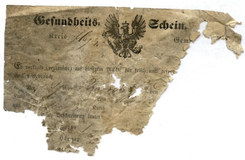 Note of health from district Mayen (Nizi_Ges_2)