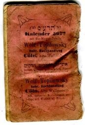 Pocket calendar, Rödelheim: Wolf Topilowsky 1911/12 (Nizi_Ka_103)