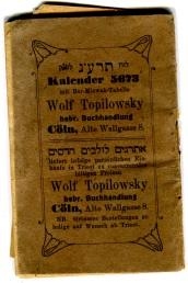pocket calendar, Rödelheim: Wolf Topilowsky 1912/13 (Nizi_Ka_51)