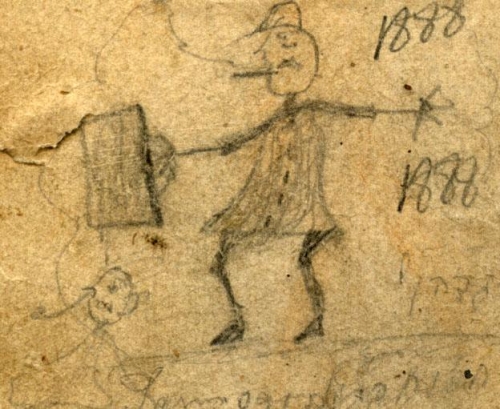 Children’s drawing, Samson Cahn, 1880 (Nizi_Ki_5)