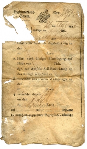 Legitimationsschein, 26. August 1828 (Nizi_Leg_3)