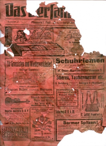 Newspaper advertisement, Pössneck, i. Thür. (Nizi_Werb_17)