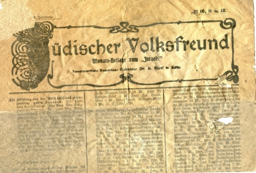Jüdischer Volksfreund, 10. Jahrgang (Nizi_Zeit_1)